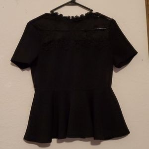 Black peplum top